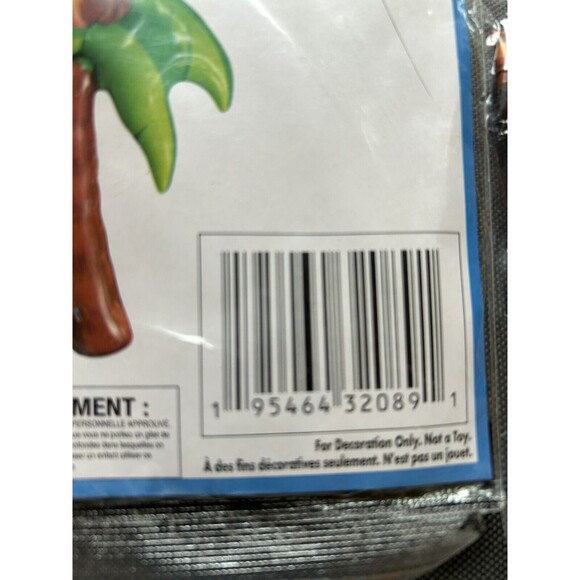 Inflatable Pineapple Palm Tree Luau Party Decor Table Decoration NEW SEALED - Picture 4 of 9